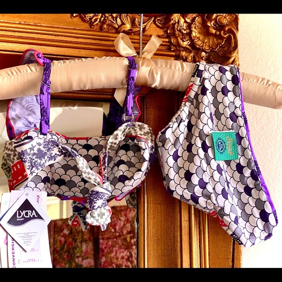 ✨SALE✨🦓Designer Zebra Winter Bikini Set💜 - Picture 4 of 5